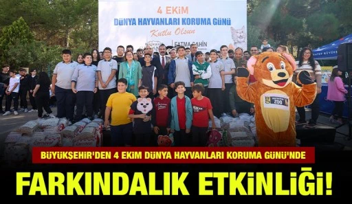 BÜYÜKŞEHİR’DEN 4 EKİM DÜNYA HAYVANLARI KORUMA GÜNÜ’NDE FARKINDALIK ETKİNLİĞİ!