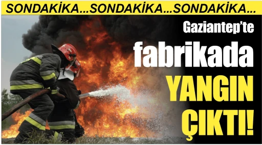 SONDAKİKA... GAZİANTEP‘TE FABRİKADA YANGIN ÇIKTI!