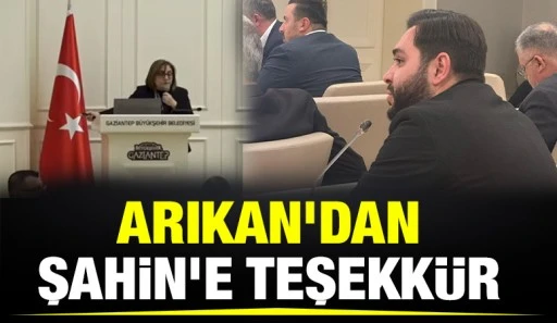 ARIKAN’DAN ŞAHİN’E TEŞEKKÜR 