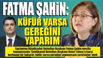 ŞAHİN: KÜFÜR VARSA GEREĞİNİ YAPARIM