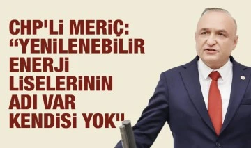 CHP’Lİ MERİÇ: “YENİLENEBİLİR ENERJİ LİSELERİNİN ADI VAR KENDİSİ YOK”