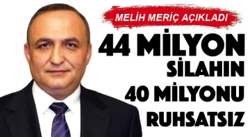 MELİH MERİÇ AÇIKLADI:  44 milyon silahın 40 milyonu ruhsatsız
