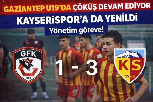 GAZİANTEP FK U19 EVİNDE YIKILDI! KAYSERİSPOR FARKLI KAZANDI
