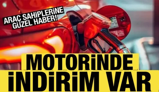 &nbsp;S&uuml;r&uuml;c&uuml;lere b&uuml;y&uuml;k m&uuml;jde:Motorinde 7.25 TL indirim var