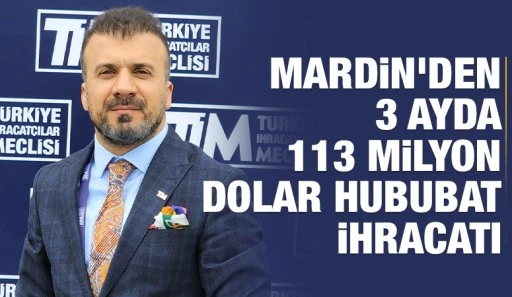 Mardin'den 3 ayda 113 milyon dolar hububat ihracatı 