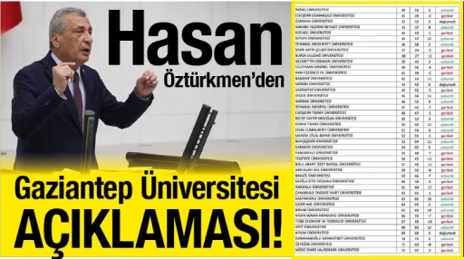 Hasan Öztürkmen'den Gaziantep Üniversitesi AÇIKLAMASI!