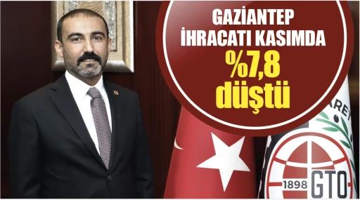 GAZİANTEP İHRACATI KASIMDA %7,8 düştü