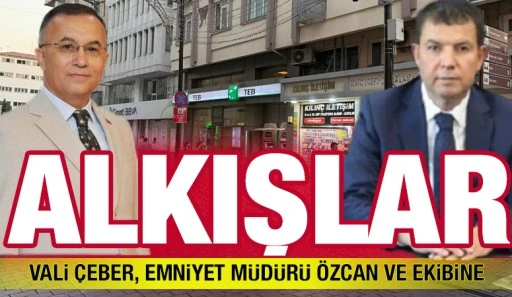 ALKIŞLAR VALİ &Ccedil;EBER, EMNİYET M&Uuml;D&Uuml;R&Uuml; &Ouml;ZCAN VE EKİBİNE