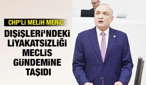 CHP’Lİ MERİÇ, DIŞİŞLERİ’NDEKİ LİYAKATSİZLİĞİ MECLİS GÜNDEMİNE TAŞIDI