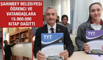 ŞAHİNBEY BELEDİYESİ ÖĞRENCİ VE VATANDAŞLARA 15.000.000 KİTAP DAĞITTI