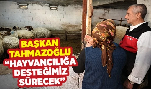 BAŞKAN TAHMAZOĞLU “HAYVANCILIĞA DESTEĞİMİZ SÜRECEK”
