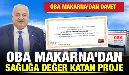 OBA Makarna&rsquo;dan Sağlığa Değer Katan Proje