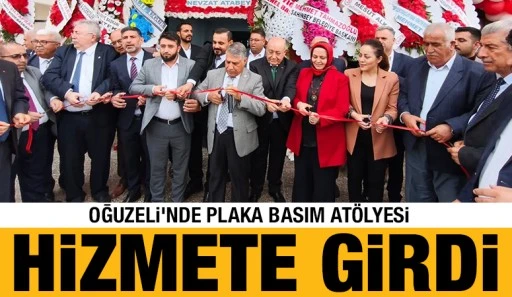 Oğuzeli&rsquo;nde Plaka Basım At&ouml;lyesi Hizmete Girdi