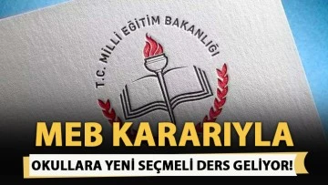 Okullara yeni seçmeli ders geliyor