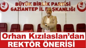 Orhan Kızılaslan'dan rektör önerisi     