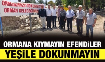Ormana kıymayın efendiler