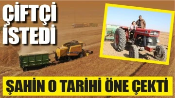 ŞAHİN O TARİHİ ÖNE ÇEKTİ... 