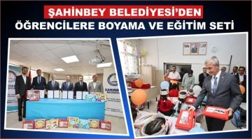 ŞAHİNBEY BELEDİYESİ’DEN ÖĞRENCİLERE BOYAMA VE EĞİTİM SETİ
