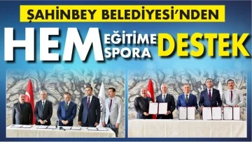 ŞAHİNBEY'DEN HEM EĞİTİME HEM SPORA DESTEK