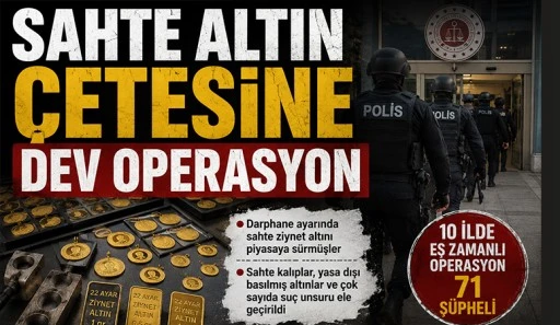 Sahte Altın &Ccedil;etesine Dev Operasyon
