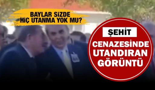 Şehidin cenazesinde tepki &ccedil;eken g&ouml;r&uuml;nt&uuml;: Ne g&uuml;l&uuml;yorsunuz?