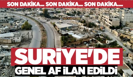 Suriye'de genel af ilan edildi