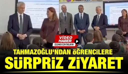 Tahmazoğlu'ndan &Ouml;ğrencilere S&uuml;rpriz Ziyaret