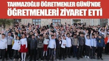 TAHMAZOĞLU ÖĞRETMENLER GÜNÜ’NDE ÖĞRETMENLERİ ZİYARET ETTİ