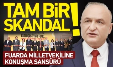 TAM BİR SKANDAL! FUARDA MİLLETVEKİLİNE KONUŞMA SANSÜRÜ