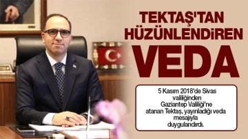 Tektaş'tan hüzünlendiren veda