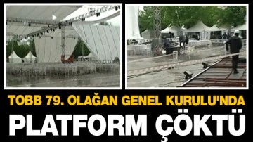 TOBB 79. Olağan Genel Kurulu'nda platform çöktü