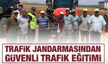 Trafik jandarmasından güvenli trafik eğitimi