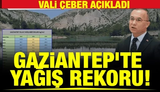 Vali &Ccedil;eber A&ccedil;ıkladı: Gaziantep&rsquo;te Yağış Rekoru!