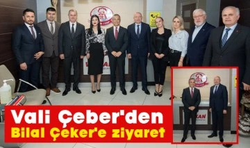 Vali Çeber'den Bilal Çeker'e ziyaret