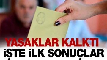 YASAKLAR KALKTI, İŞTE İLK SONUÇLAR!