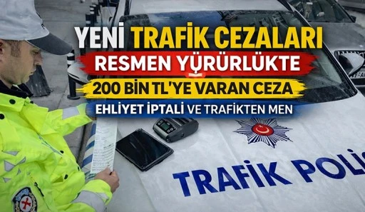 Yeni trafik cezaları Resmi Gazetede yayımlandı