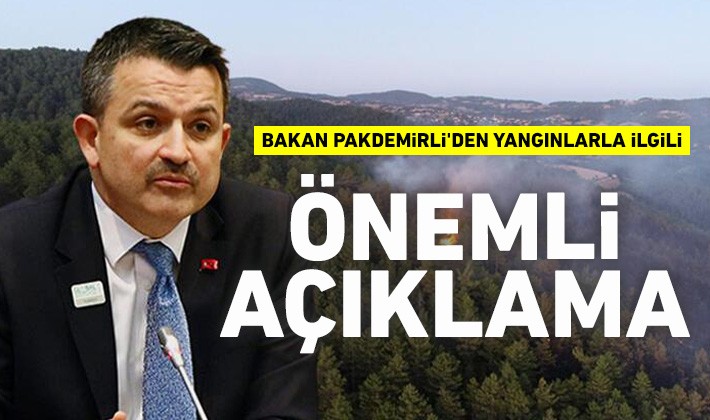 Bakan Pakdemirli'den yangınlarla ilgili önemli açıklama