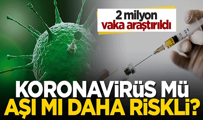 2 milyon vaka incelendi: Aşı mı, koronavirüs mü daha riskli?