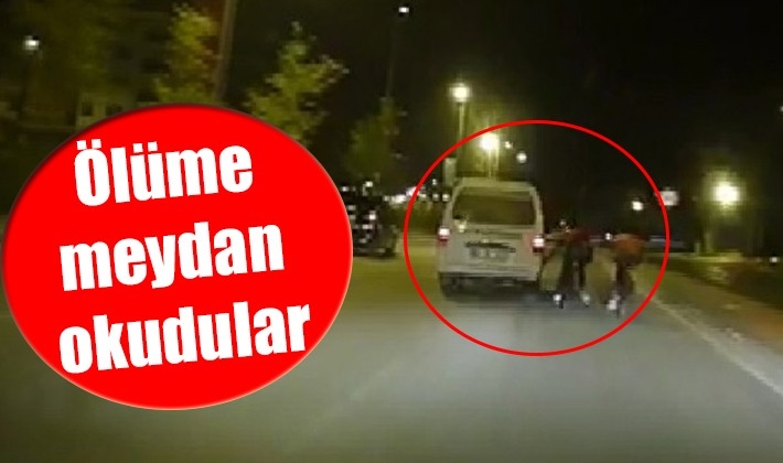 Bisikletli gençler ölüme meydan okudu