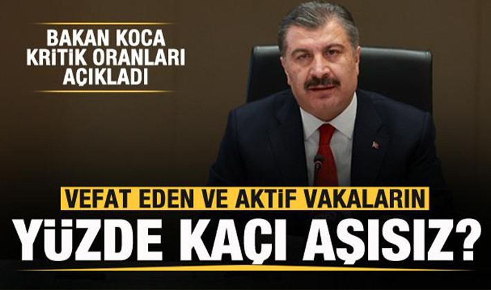 Bakan Koca açıkladı! Vefat eden ve aktif vakaların yüze kaçı aşısız?