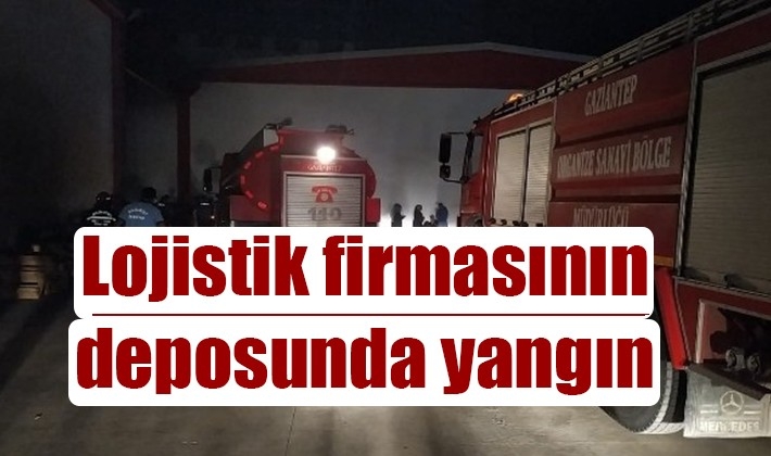 Lojistik firmasının deposunda yangın