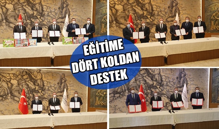 Eğitime dört koldan destek