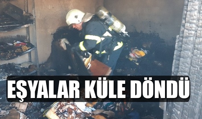 Eşyalar küle döndü