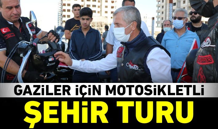 Gaziler için motosikletli şehir turu