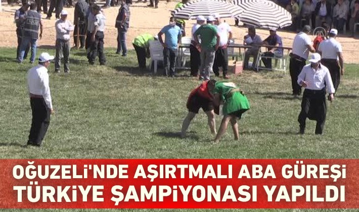 Oğuzeli'nde Aşırtmalı Aba Güreşi Türkiye Şampiyonası yapıldı