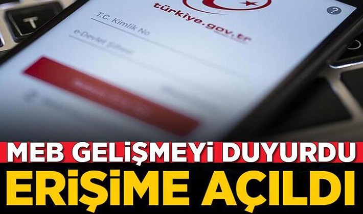 MEB duyurdu! Erişime açıldı