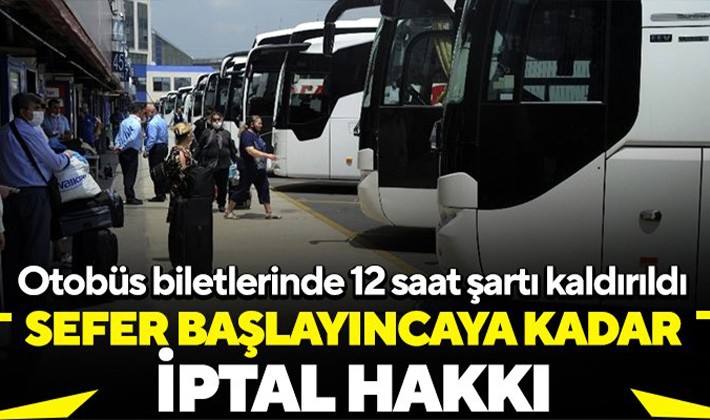 Otobüs seyahatlerinde açık bilette '12 saat önce' şartı kaldırıldı