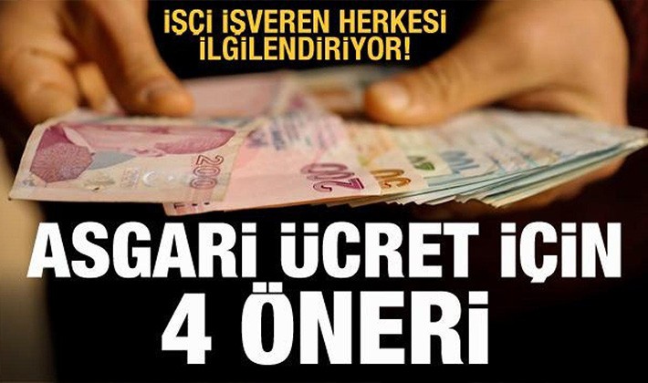 Asgari ücret için 4 öneri