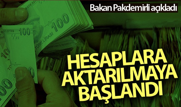 Bakan Pakdemirli açıkladı! Hesaplara aktarılmaya başlandı