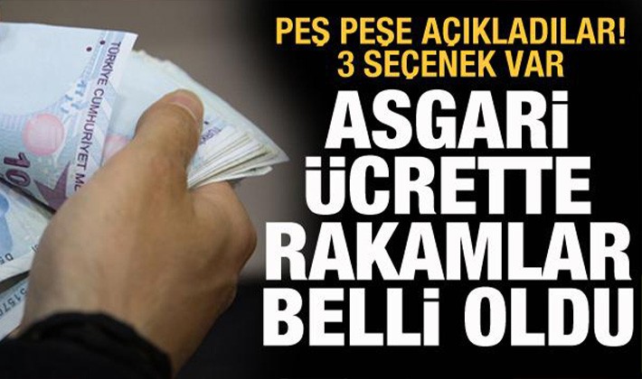 Asgari ücrette rakamlar ortaya çıkmaya başladı